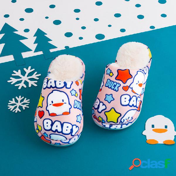 Pantufas de pelúcia para crianças unissex fofinho pequeno