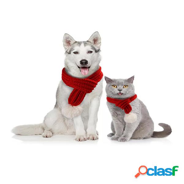 Pet criativo tricô cachecol jóias babador gato Cachorro