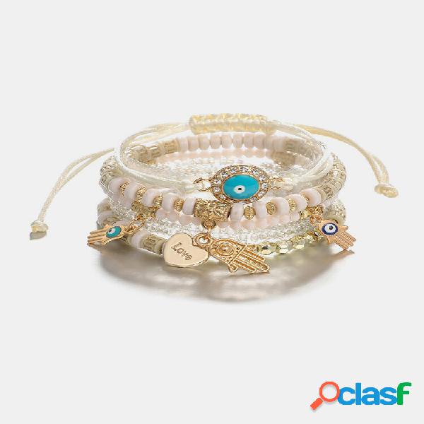 Pulseira Bohemian Mão Frisada Bracelete Multi-Camada 6