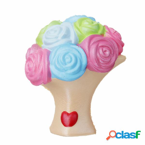 Rosa Flor Squishy Lento Rising Toy Presente Coleção