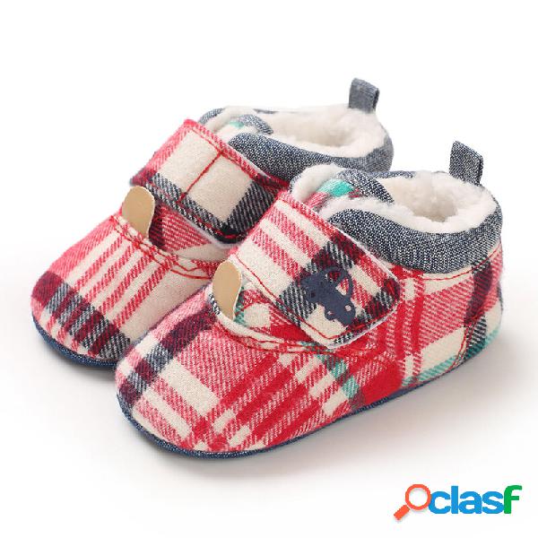 Sapatos de bebê para meninas com forro quente Soft Botas