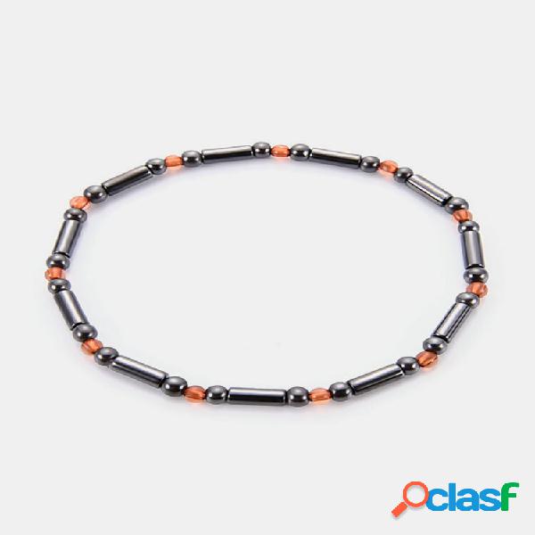 Simples Ímã Contas de pedra elásticas Peúga pulseiras de