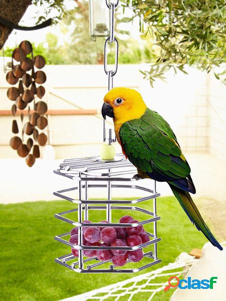 Stainless Steel Pet Bird Parrot Foraging Cage Pigeon Macaw
