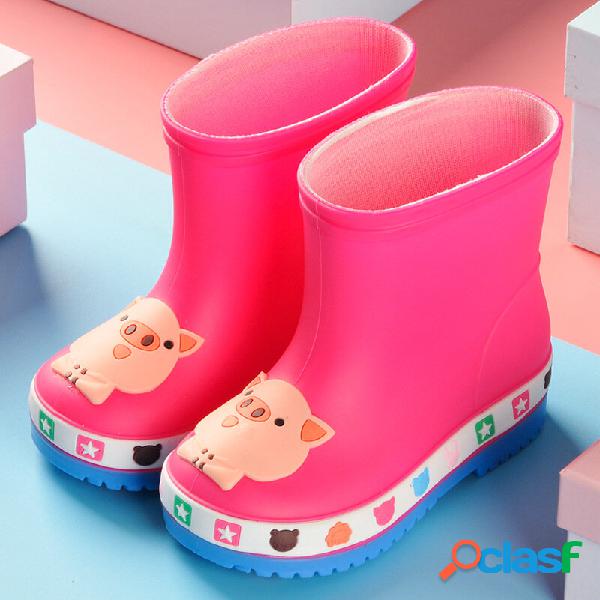 Unissex Kids Cute Cartoon Padrão Comfy Non Slip Soft Botas