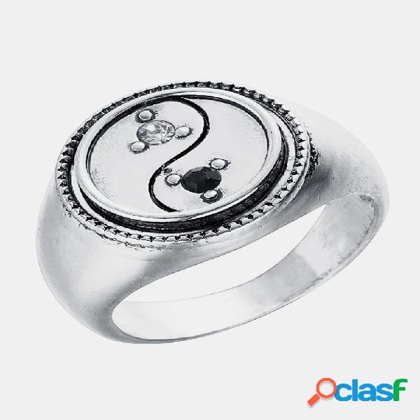 Yin Yang Seal Ring Metal Anel Masculino