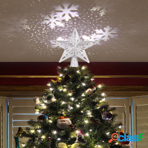 Árvore de Natal Topper Star Lights 3D lâmpada de