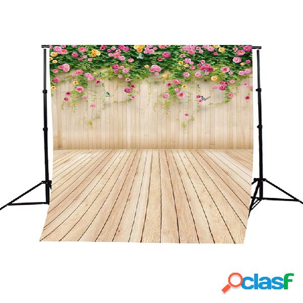 5x7FT Flores Placa Vinil Fotografia Backdrop Fundo Studio