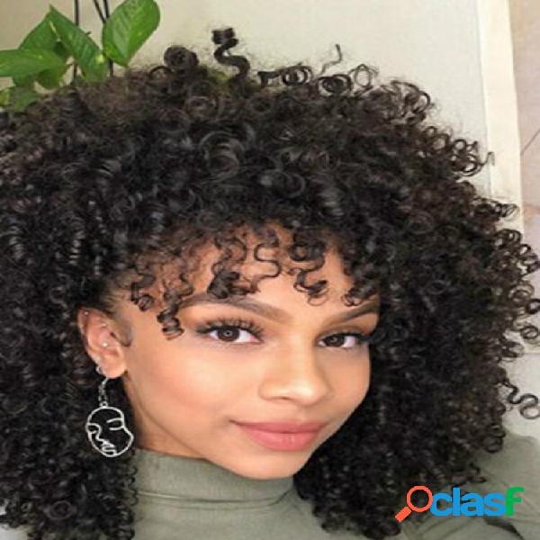 Africano Pequeno Curly Peruca Fofo Explosivo Cabeça Curly
