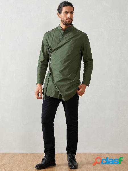 Botão de moda casual masculino Irregular Design Colarinho