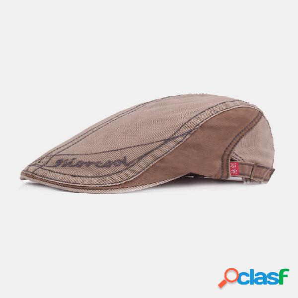Homem Bordado Patchwork Cor Casual Moda Sunvisor Flat