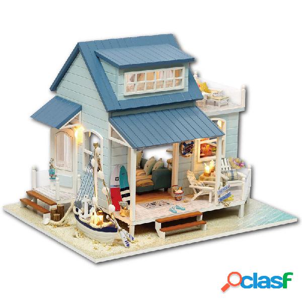 Kit em miniatura Caribbean DIY Dollhouse com motor de