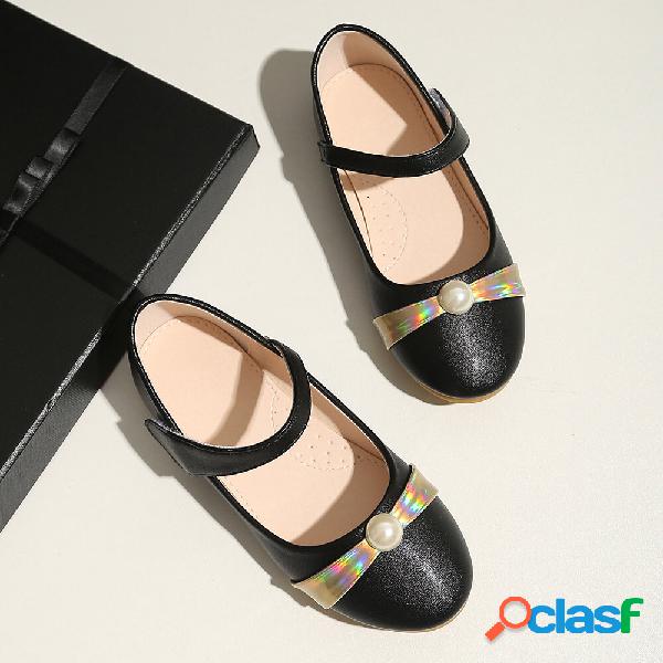 Moda feminina decoração pérola tornozelo Gancho Loop Flat