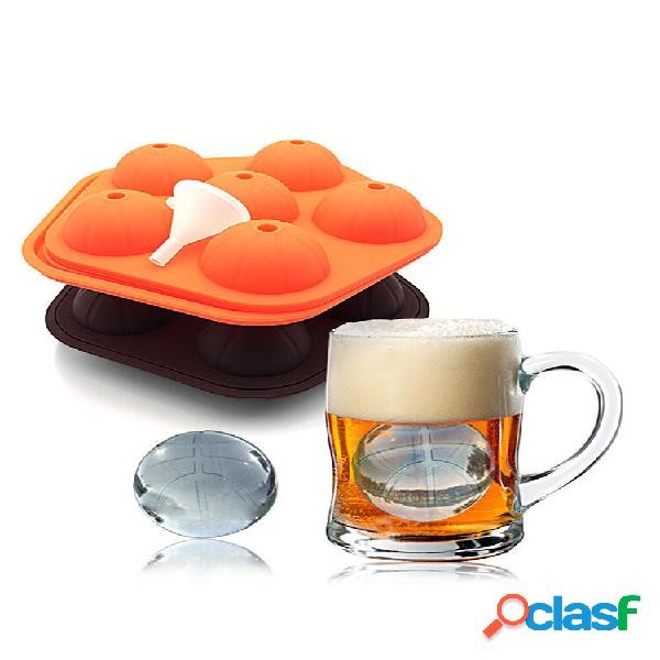 Molde de gelo 6 com bandeja de gelo de basquete 3D