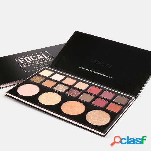 Paleta de sombras de 18 cores mate Cor de terra de longa