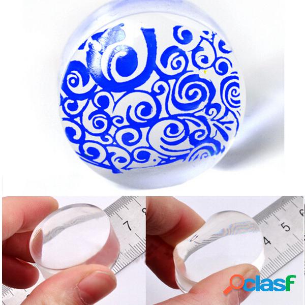 Silicone transparente Unhas Stamper de arte que carimba o