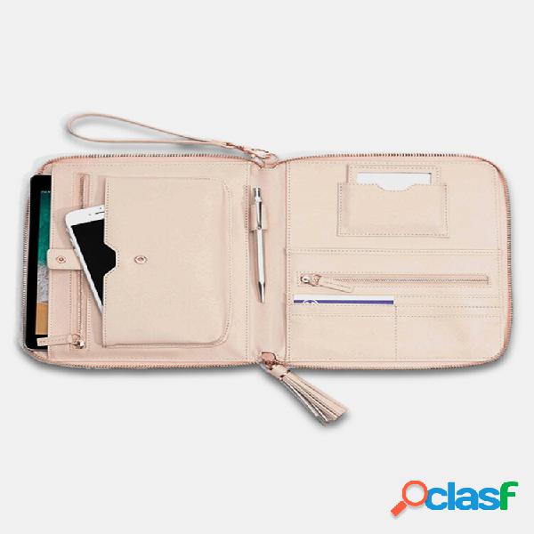 Tassel multifunções feminino com 6 slots para cartões