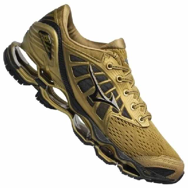 Tênis Mizuno Wave Prophecy 9 Dourado