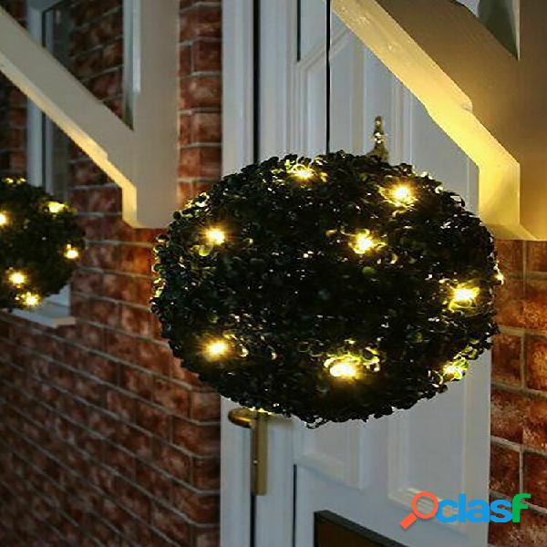 20cm Solar Powered Artificial Topiary Ball LED Luz solar ao