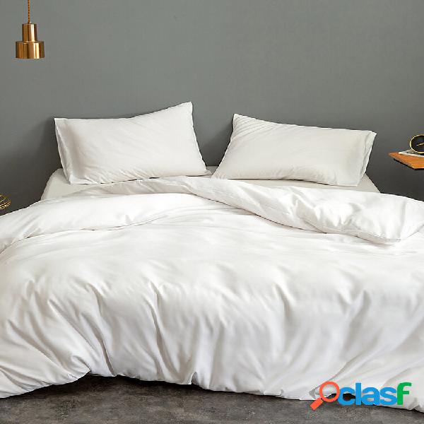 3 unidades / conjunto Conjunto de roupa de cama de seda de