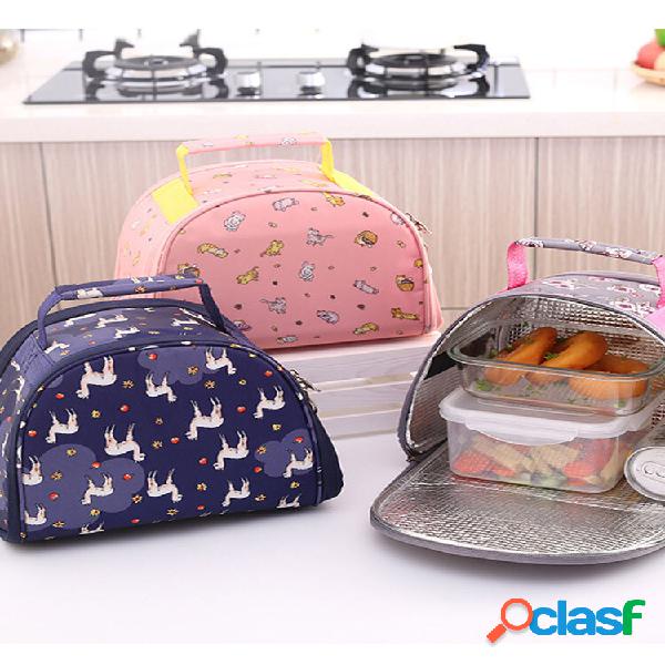 Almoço de 1 peça Bolsa Armazenamento de impressão floral