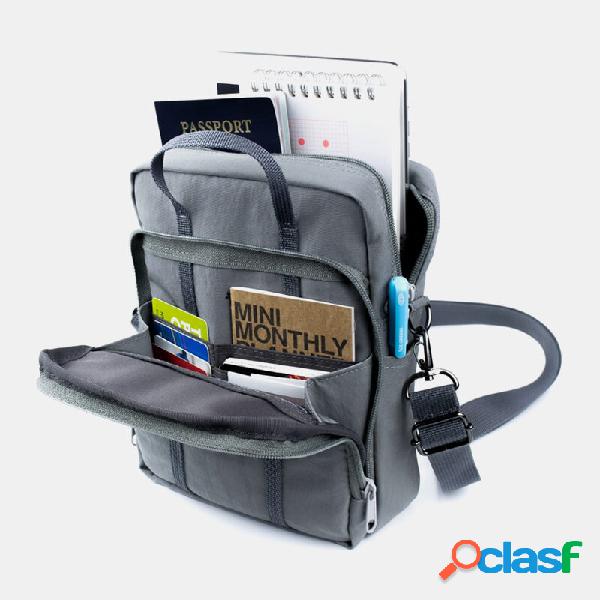 Bolsa de mão impermeável multi-bolsos feminina Crossbody