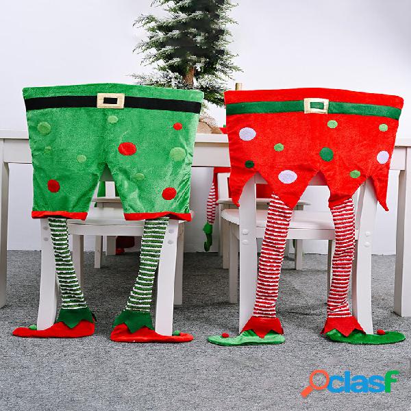 Cadeira de Natal 1Pc cobre Papai Noel Chapéu Cadeira de