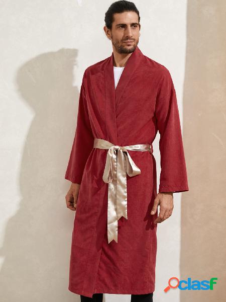 Casaco masculino de Natal com cadarço vermelho de Papai