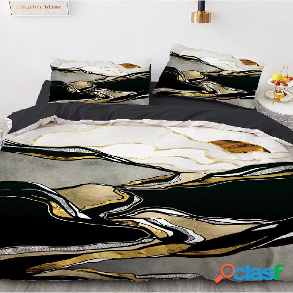 Conjunto de roupa de cama 3D Landscape Conjunto de capa de