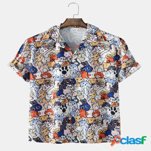 Impressão masculino Allover engraçado dos desenhos