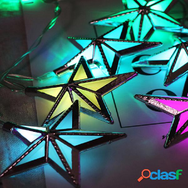 Luz do Ramadão Que Bling Luz Quente Estrela Forma de Corda