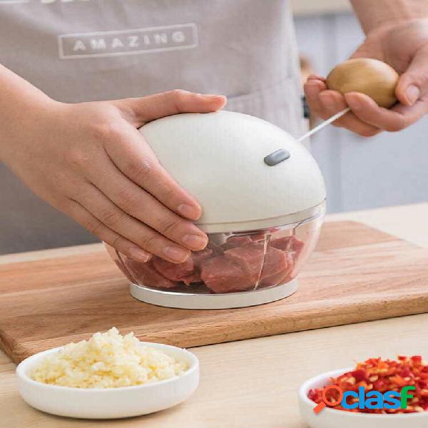 Moedor de carne 500ML Puxar manual mexendo bolinho de alho