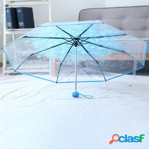 SaicleHome PEVA Romântico Flor de Cerejeira Transparente