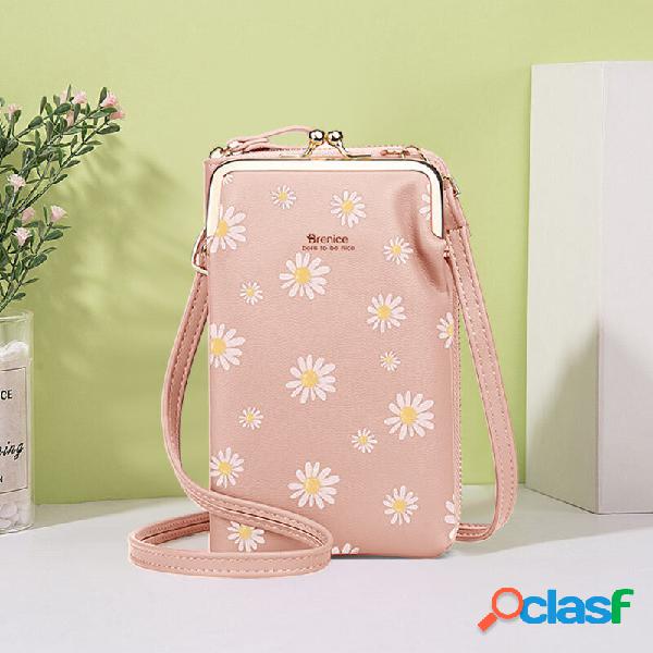 Slots de 13 cartões para mulheres Telefone Bolsa Daisy