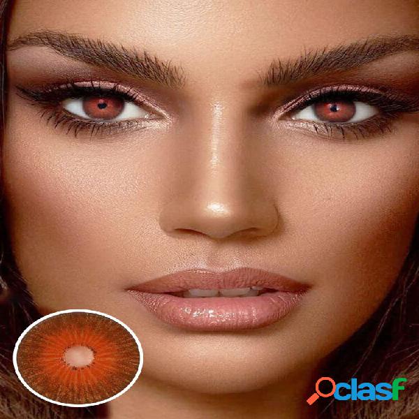 2 unidades Lentes de contato coloridas anuais com receita de