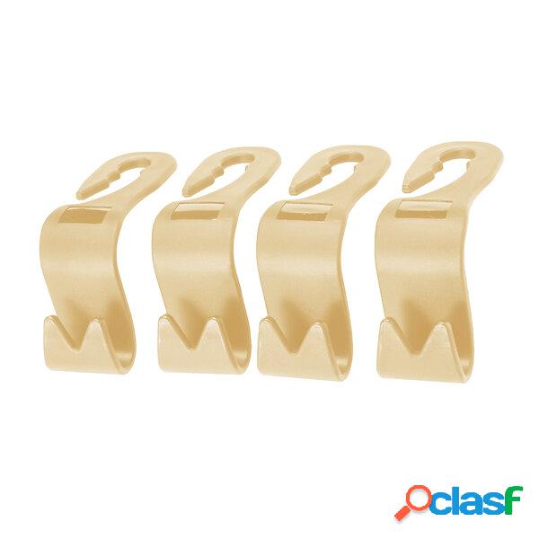 4pcs Assento de carro Back Hook Headrest Storage Hanger Bag