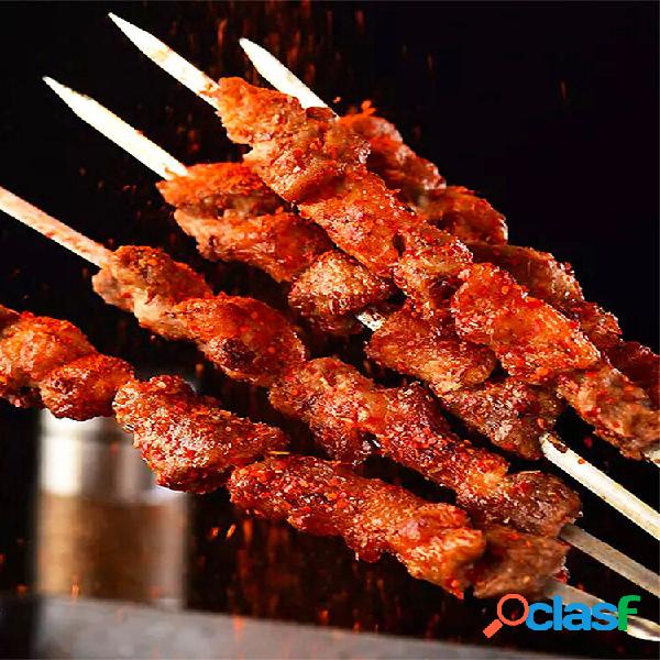 50 peças de aço inoxidável 30 cm espetos para churrasco