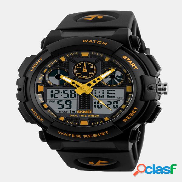 Alarme Diasplay Luminoso Moda Masculino Relógio Data Semana