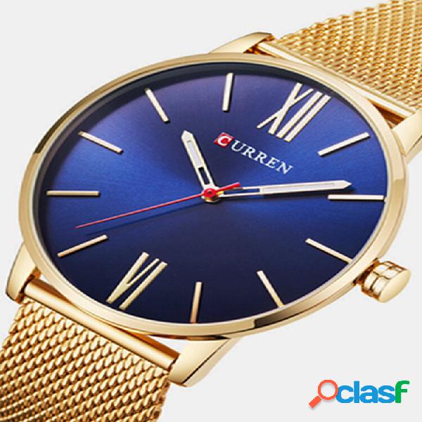 CURREN Relógio Luxuoso Impermeável Ultra-Fino Masculino