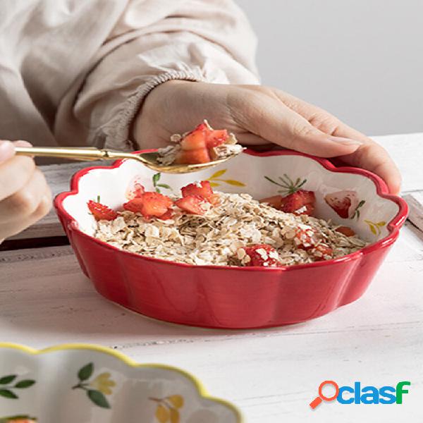 Cerâmico Tigela De Salada De Frutas Bonito Ins Bowl