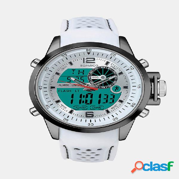 Ecrã luminoso com cinta de metal estilo desportivo e