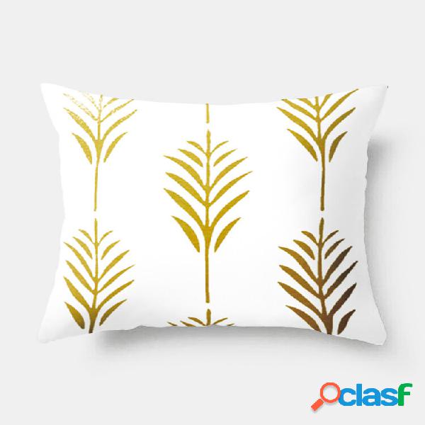 Fronha Ins Nordic Style Custom Gold Folha Sofá Travesseiro
