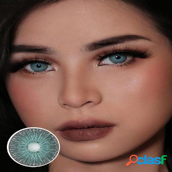 Lentes de contato coloridas anuais com prescrição de jade