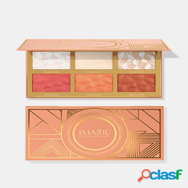 Paleta de realçadores de blush de alto brilho com