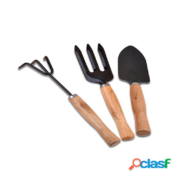 Conjunto de ferramentas manuais de jardim com 3 peças de