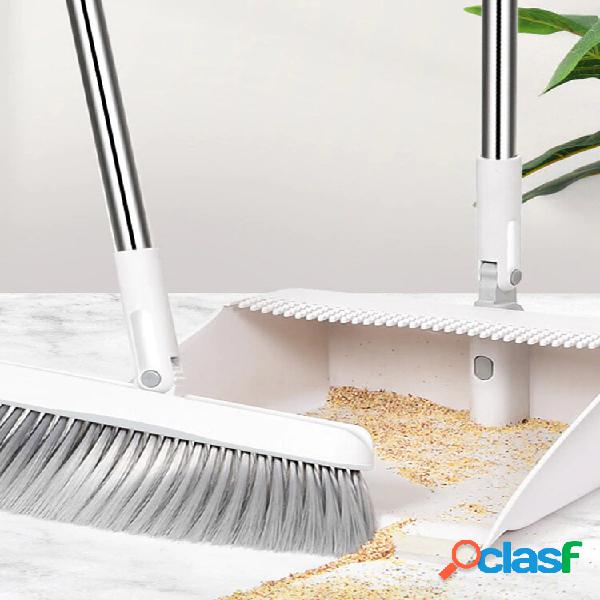 Conjunto de pá de lixo para vassoura de pé dobrável