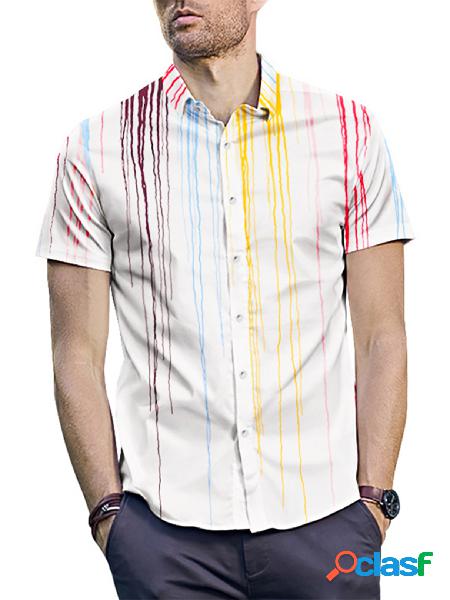 INCERUN Homens Trendy Splash Print Estilo de Rua Casual