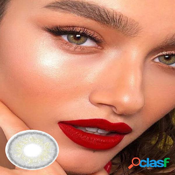 Lentes de contato coloridas anuais de prescrição cinza
