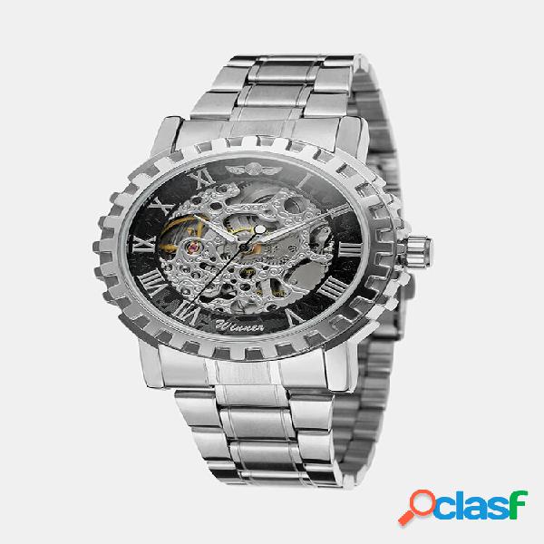 Luxury Men Watch Hollow Dial Alloy Banda Waterproof Full