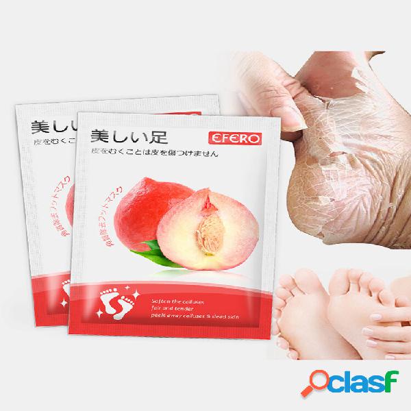 Pé Esfoliante Pêssego Máscara Peeling Hidratante Pele