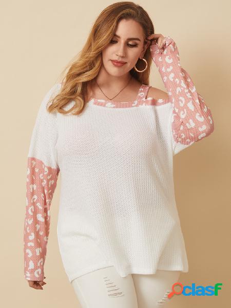 YOINS Plus Blusa de mangas compridas tamanho Cold Shoulder
